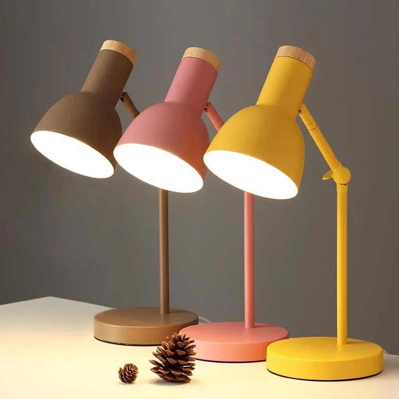 Nordic Desk Lamp for Dorm Adjustable Angle Height Reading Table Lamp for home office Room Decor Bedside Lamp Led Desk Light